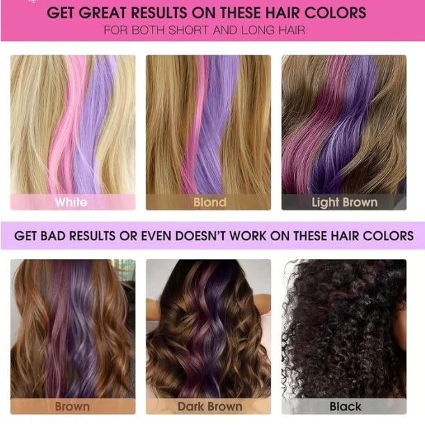 Hara Hair Dye Comb Set | Non-Toxic Temporary Hair Color, Easy Washout 7