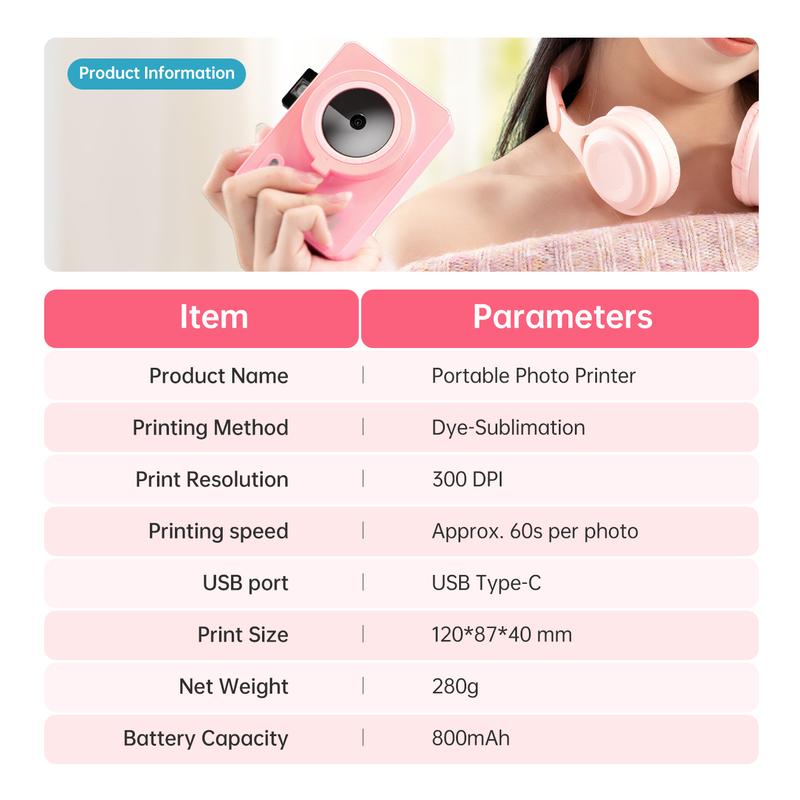 Holo Instant Print Camera | Compact Dye-Sublimation, Wireless 7