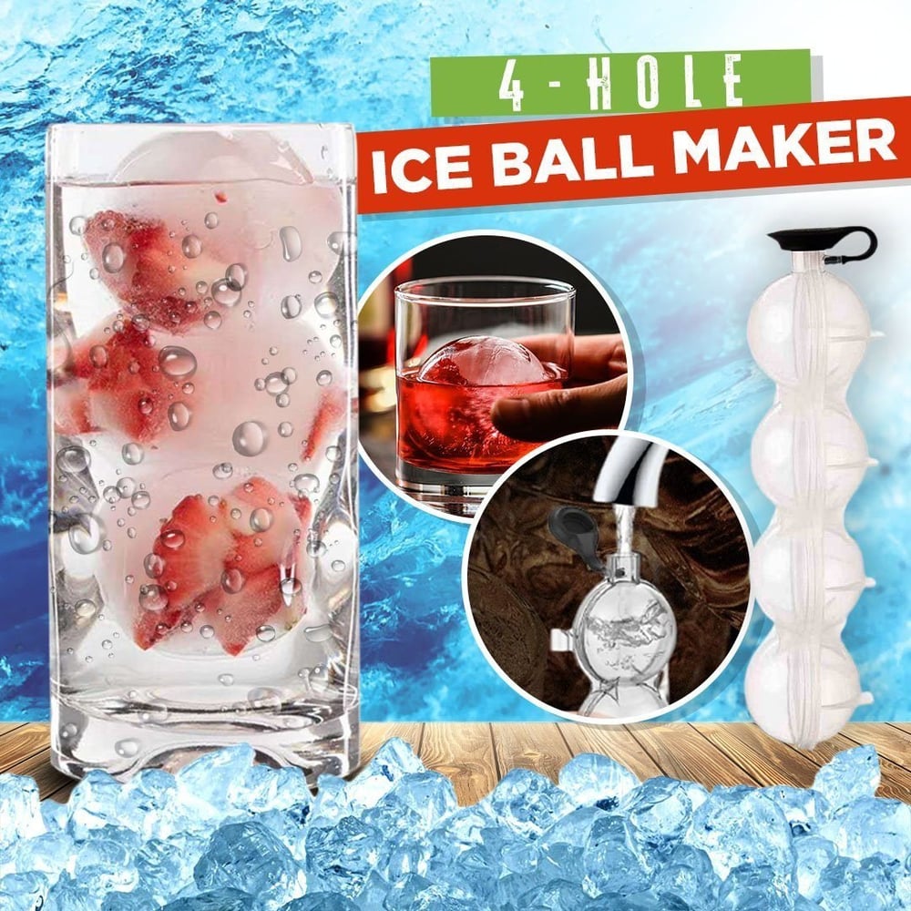 Icy Sphere Maker | 4-Hole Design, Silicone & PP Plastic 0
