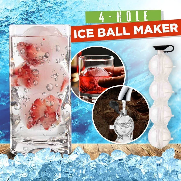 Icy Sphere Maker | 4-Hole Design, Silicone &amp; PP Plastic 0