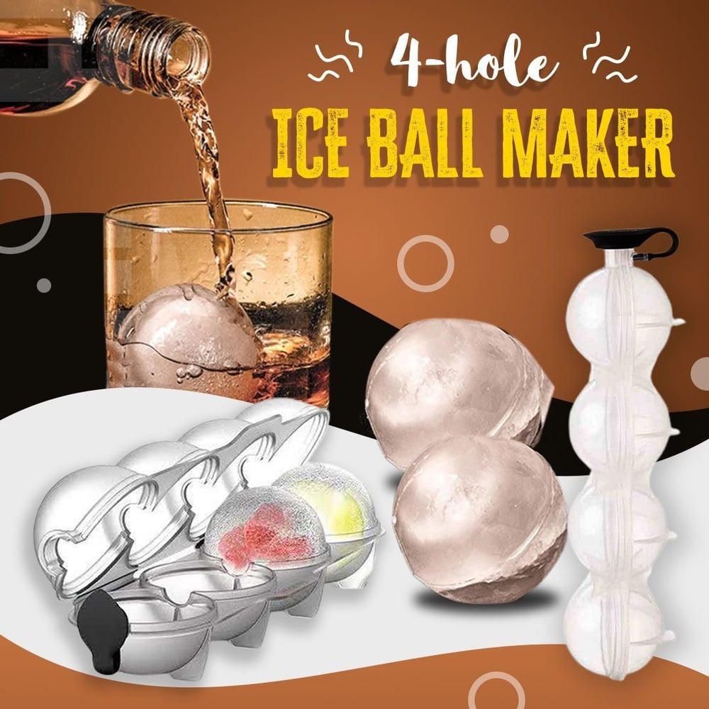Icy Sphere Maker | 4-Hole Design, Silicone & PP Plastic 2