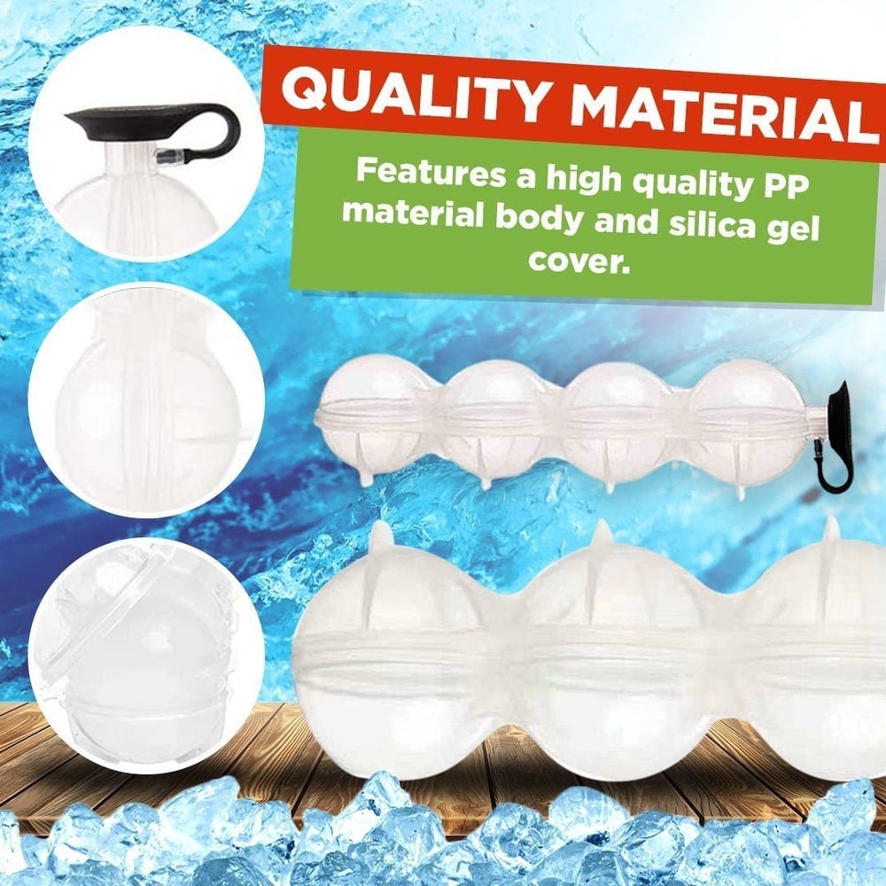 Icy Sphere Maker | 4-Hole Design, Silicone & PP Plastic 5