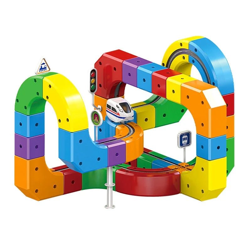 Luma Electric Train Set | DIY Assembly Toy for Kids, 51 Pieces 0