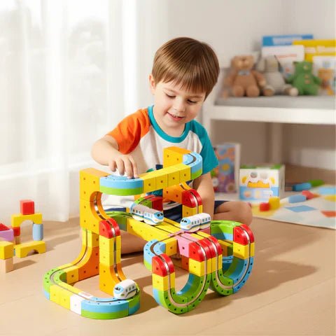 Luma Electric Train Set | DIY Assembly Toy for Kids, 51 Pieces 1
