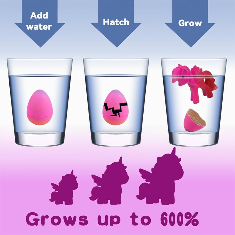 MagiGrow Surprise Egg | Water-Activated Unicorn or Dinosaur Toy 3