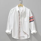 Elyric Stripe Linen Shirt — Lightweight Breathable Lean Fit Shirt