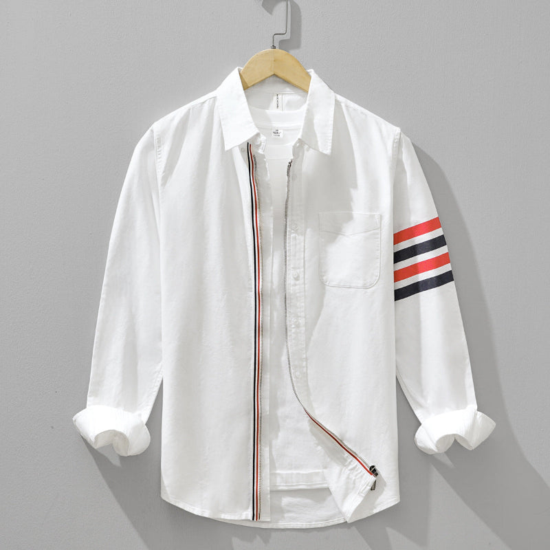 Elyric Stripe Linen Shirt — Lightweight Breathable Lean Fit Shirt