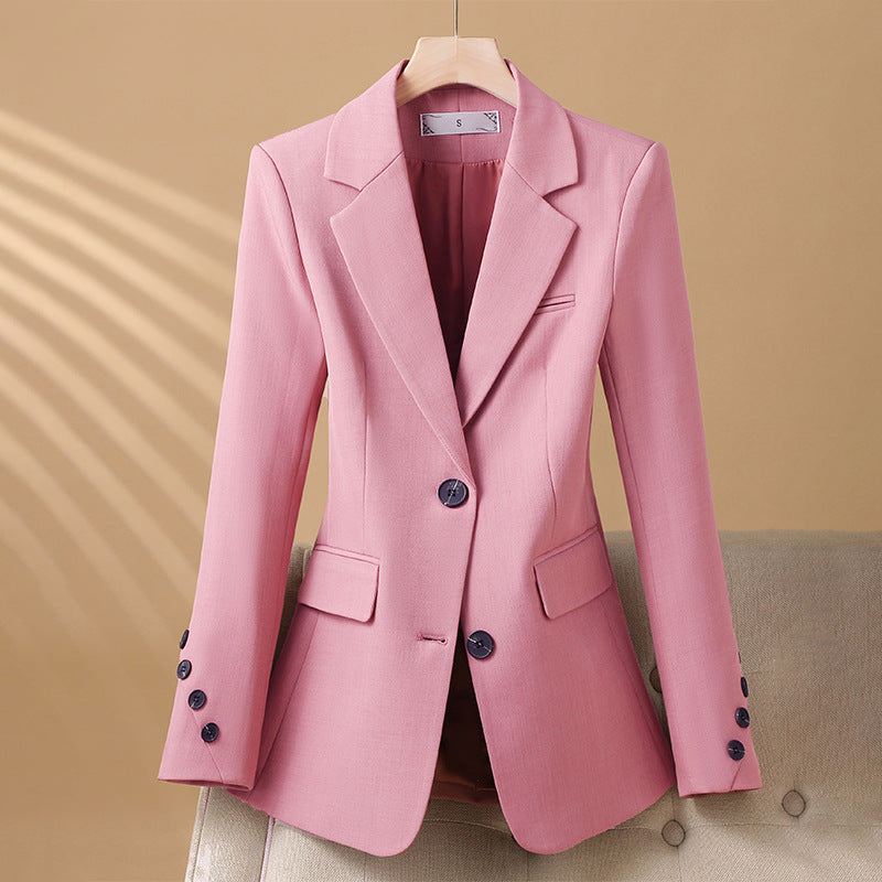 Tailored Women's Blazer in Dusty Rose with Sculpted Silhouette
