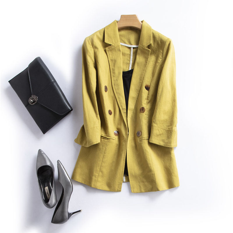 Lightweight Tailored Linen Blazer for Warm Weather Elegance