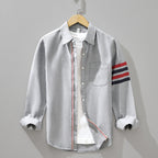 Elyric Stripe Linen Shirt — Lightweight Breathable Lean Fit Shirt