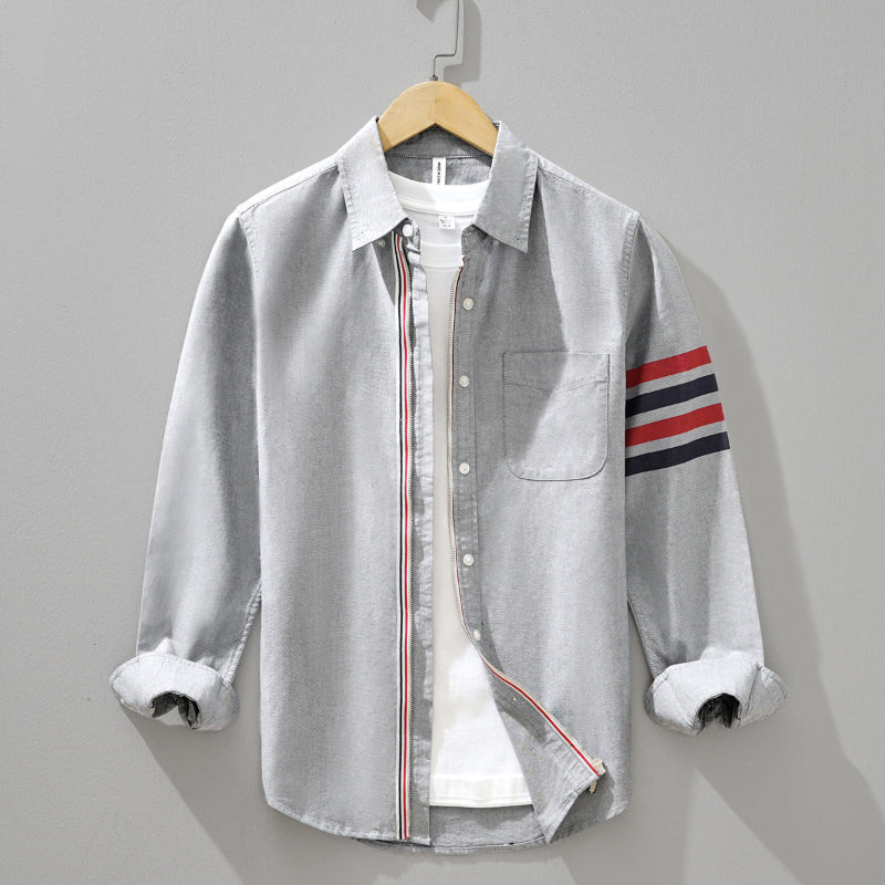 Elyric Stripe Linen Shirt — Lightweight Breathable Lean Fit Shirt