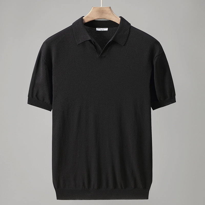 Summaro — Lightweight Ice Silk Polo Shirt with Structured Lapel