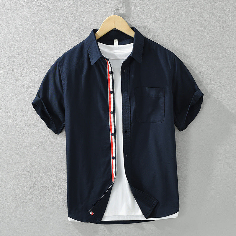 Finnor Linen Shirt — Lightweight Breathable Men’s Summer Shirt with Stripe Detail