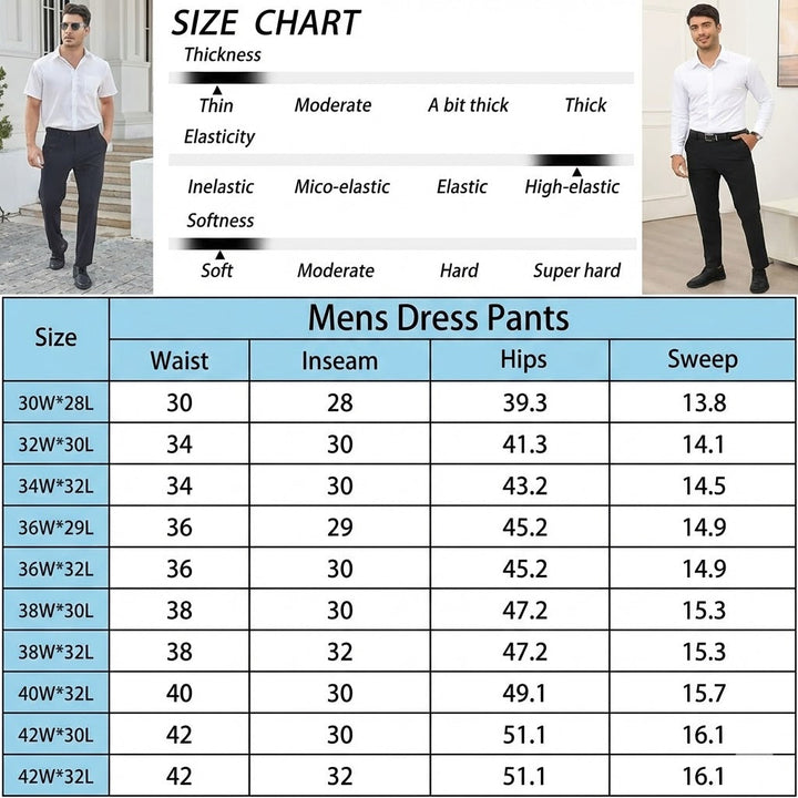 Maverick Mens Dress Pants | Black, All-Day Stretch Comfort 8