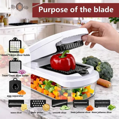 Melo Vegetable Cutter | 15-in-1 Multifunctional Chopper 2