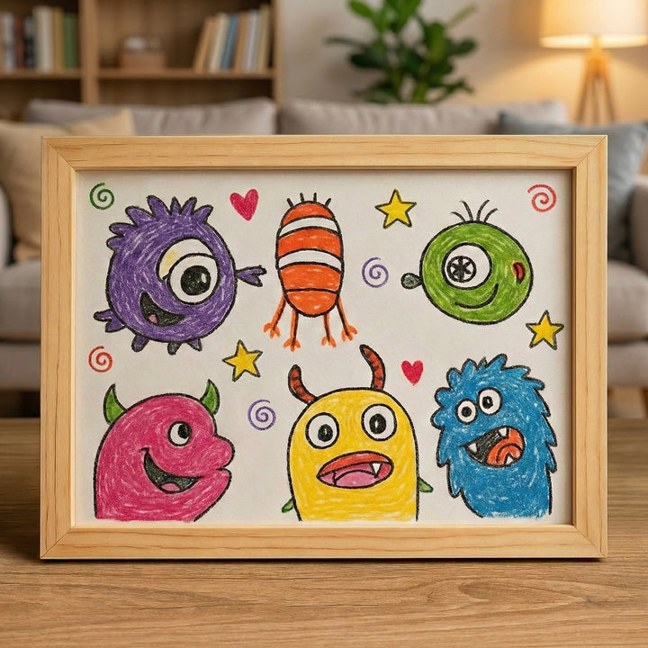 Milo Masterpiece Art Frame | Durable Pine Wood, Magnetic, Holds A4 Artwork 0
