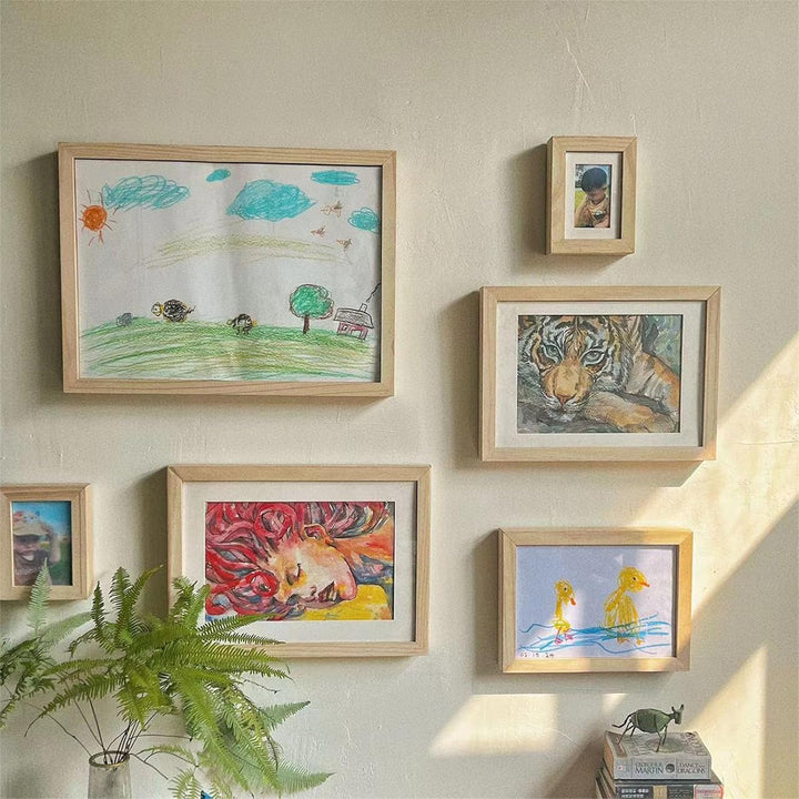 Milo Masterpiece Art Frame | Durable Pine Wood, Magnetic, Holds A4 Artwork 3