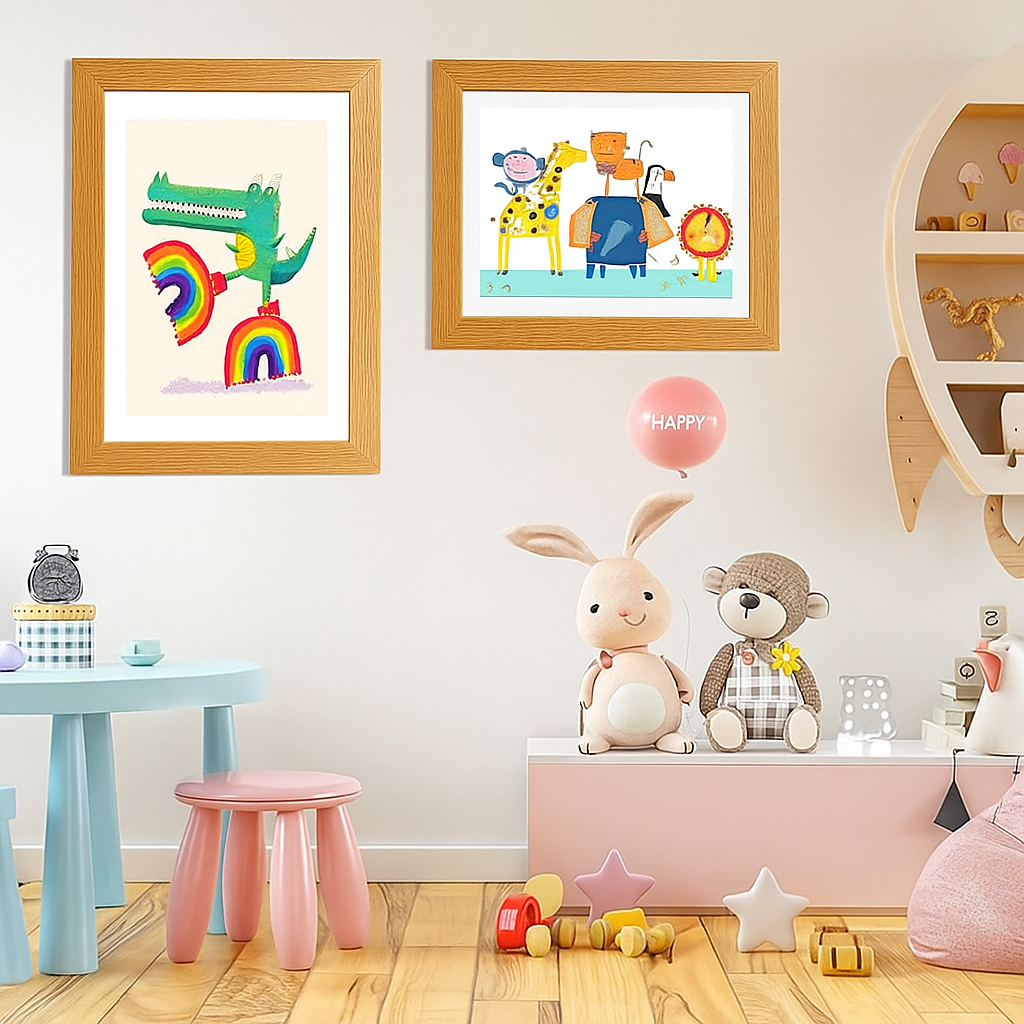 Milo Masterpiece Art Frame | Durable Pine Wood, Magnetic, Holds A4 Artwork 7