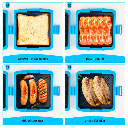 Milo Sandwich Maker | Food-Grade Non-Stick, Microwave Compatible 3
