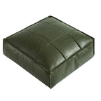 Moroccan Faux Leather Pouf Floor Cushion with Stitched Grid Design – Versatile Accent for Modern and Cozy Spaces 8