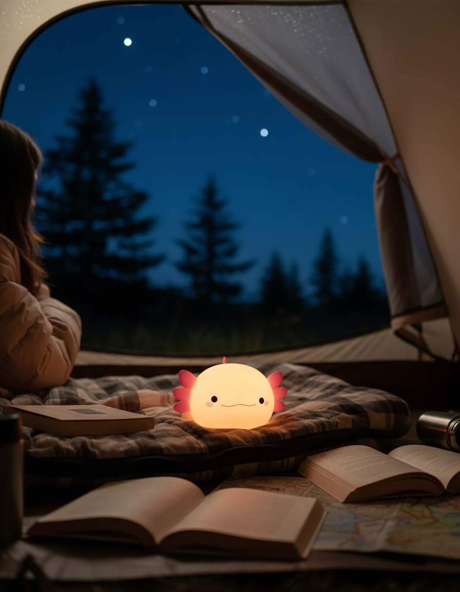 Nifty Night Light | Adorable Axolotl Design, LED Warm Glow 7