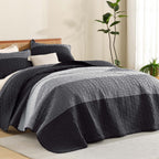 NoirZen Quilt Set – Black and White Striped All-Season Comfort with Plush Softness 2