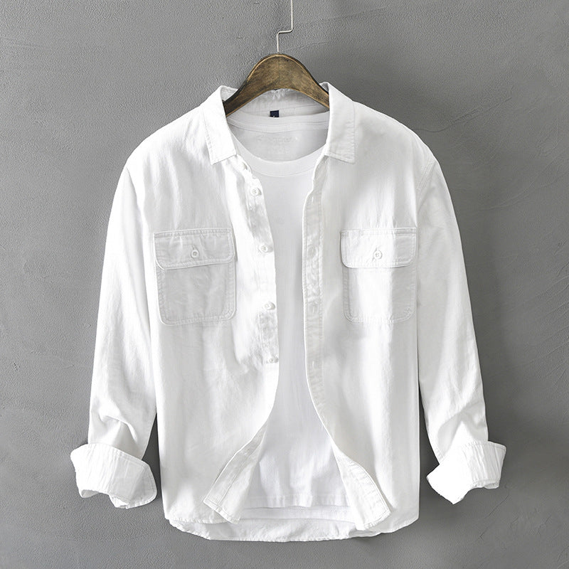 Lightweight Gossamer Linen Shirt with Flap Pockets, Relaxed Fit for All Seasons