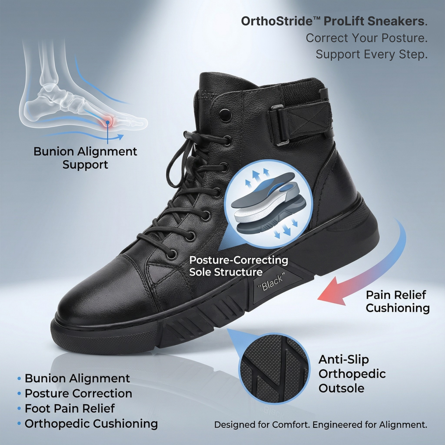 Oriana Sneakers | Posture Support, Cushioned Comfort 0