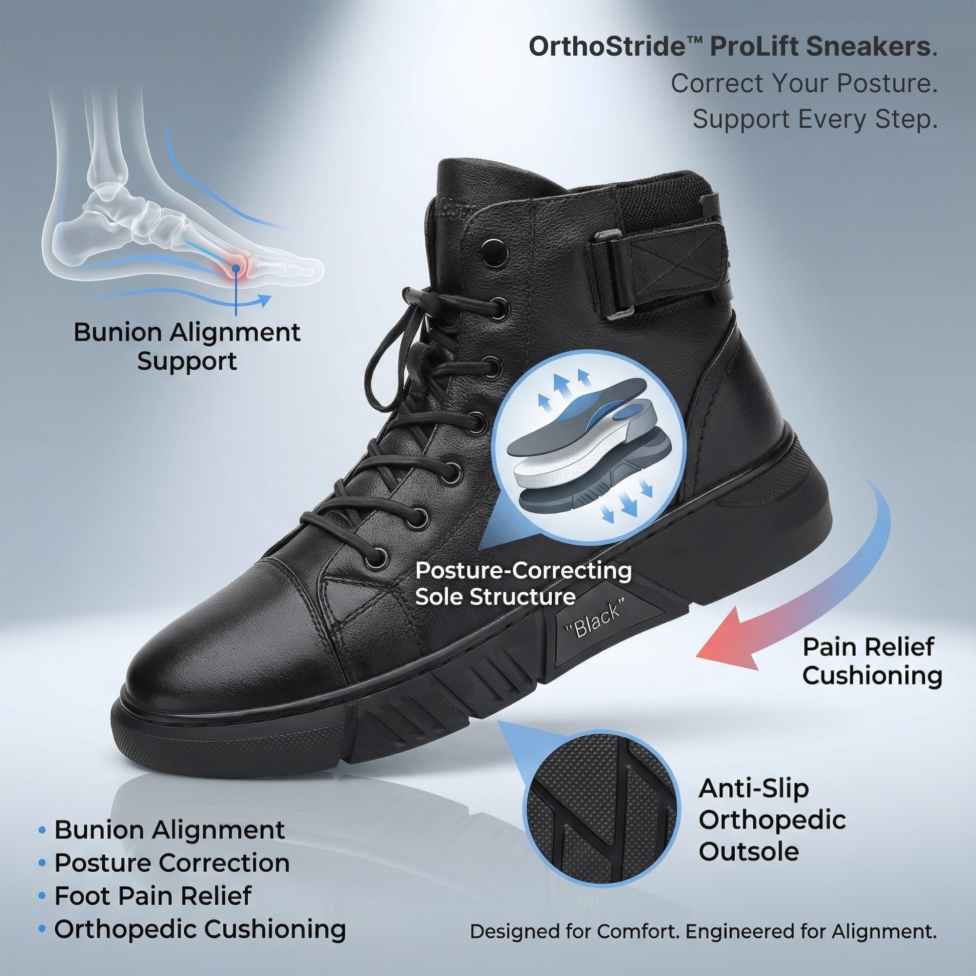 Oriana Sneakers | Posture Support, Cushioned Comfort 0