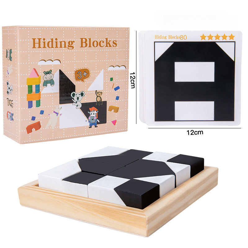 Pico Logic Puzzle | 80 Challenge Cards, Beech Wood Blocks 0