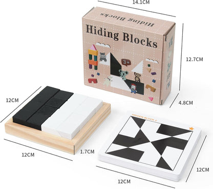 Pico Logic Puzzle | 80 Challenge Cards, Beech Wood Blocks 5