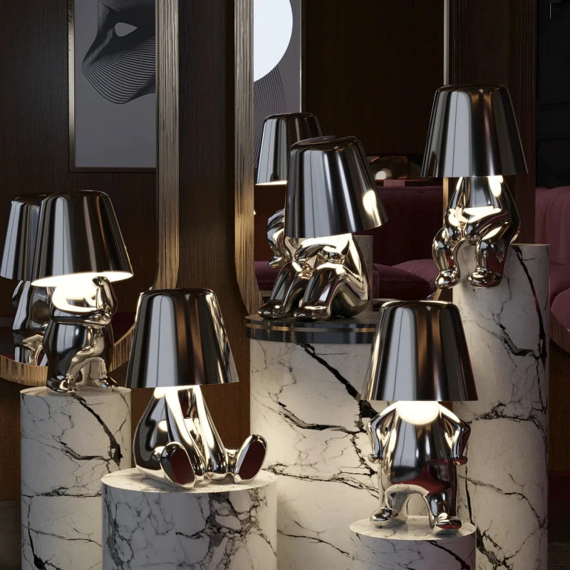 RayDude Artistic Lamp | Dimmable, Rechargeable Resin Design 3