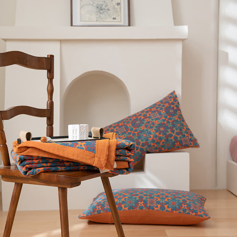 Reversible Organic Cotton Quilt – Six-Layer Breathable Design for All-Season Comfort 7