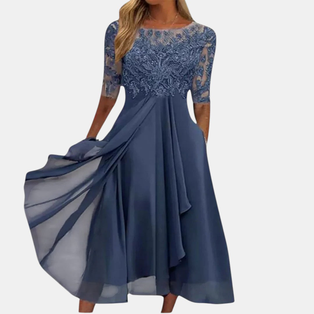 Rhea Women's Dress | Lace, Timeless Elegance for Special Occasions 0