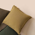 Ribbed Corduroy Throw Pillow in Earthy Tones – Soft and Versatile 18x18 Inches 1