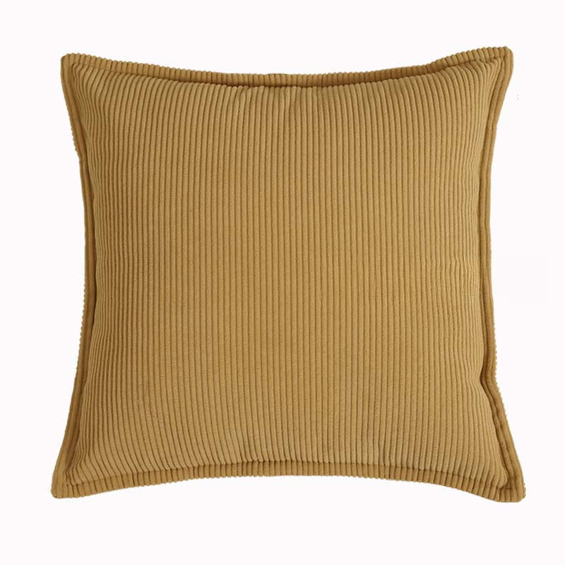 Ribbed Corduroy Throw Pillow in Earthy Tones – Soft and Versatile 18x18 Inches 3