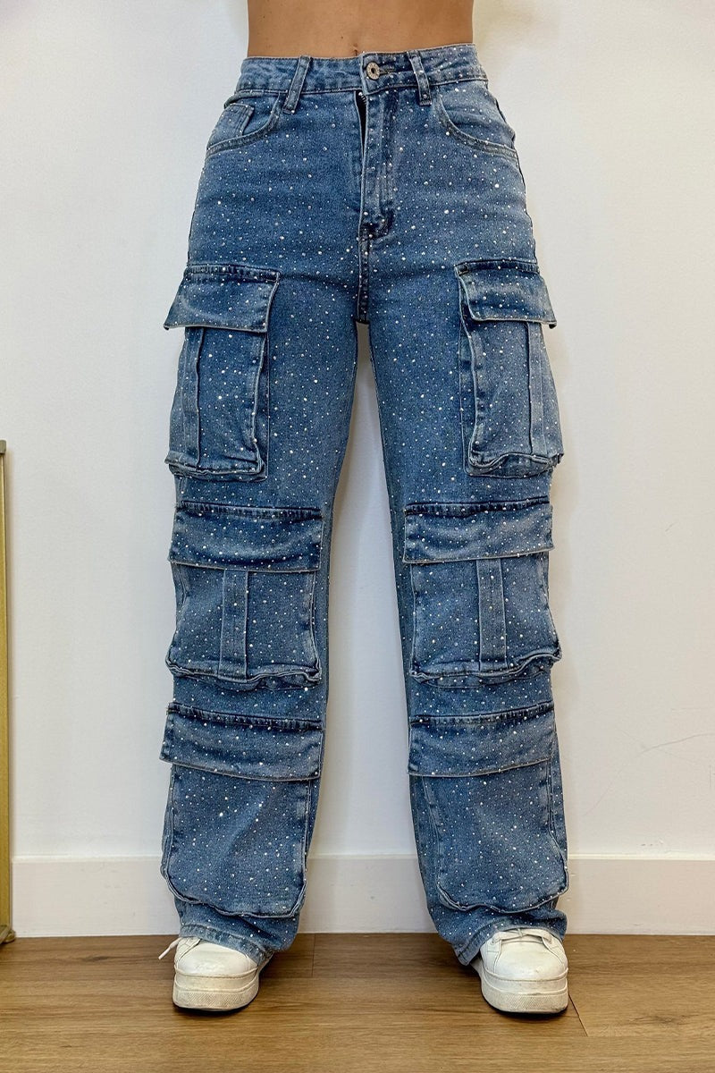 Rina Wide Leg Jeans | High-Waisted, Baggy Fit, Cotton Blend 4