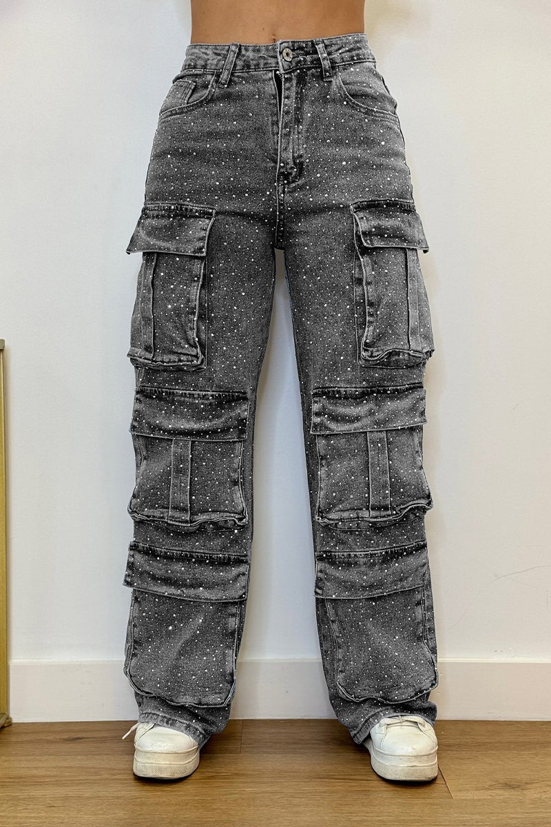 Rina Wide Leg Jeans | High-Waisted, Baggy Fit, Cotton Blend 5