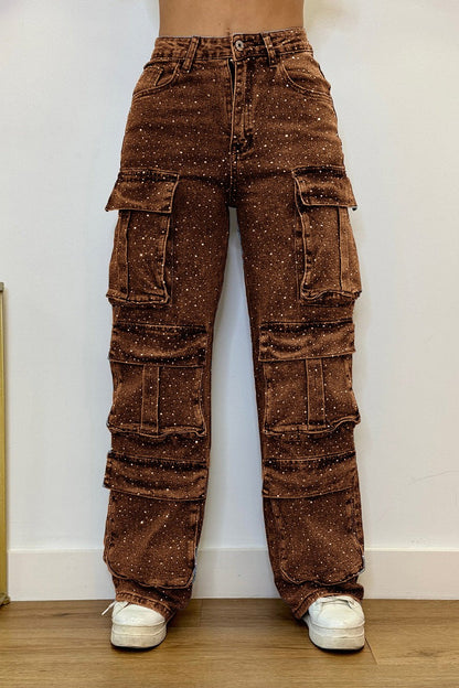 Rina Wide Leg Jeans | High-Waisted, Baggy Fit, Cotton Blend 8