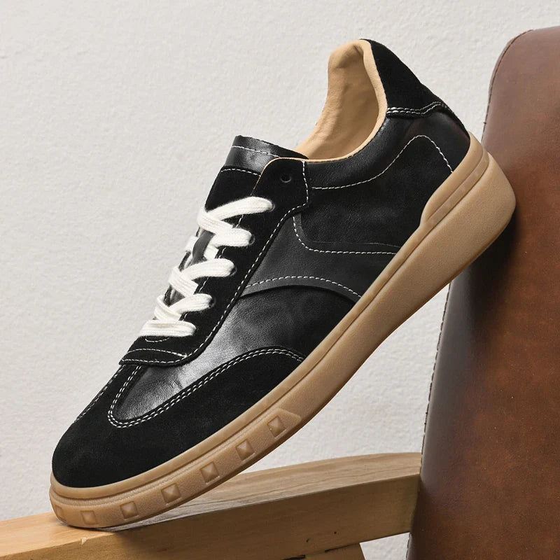 Stevano — Genuine Leather Sneakers with Cushioned Sole