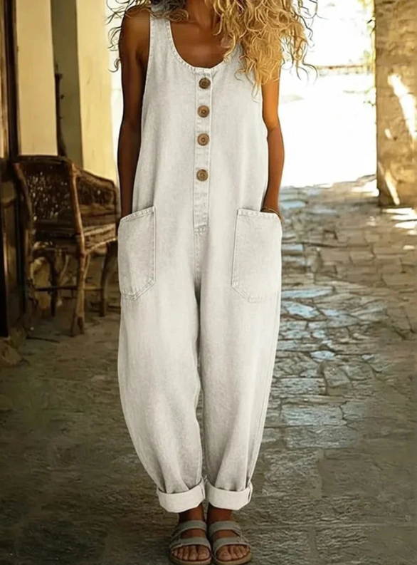 Sable Denim Overalls for Women | Soft Cotton Blend, Vintage Look 4