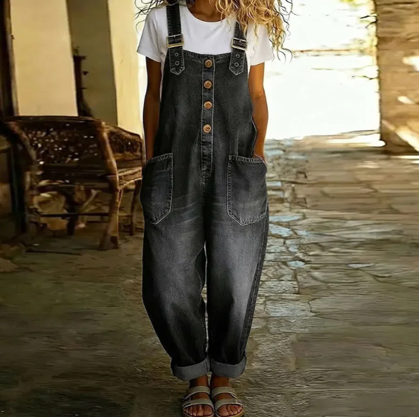 Sable Denim Overalls for Women | Soft Cotton Blend, Vintage Look 6