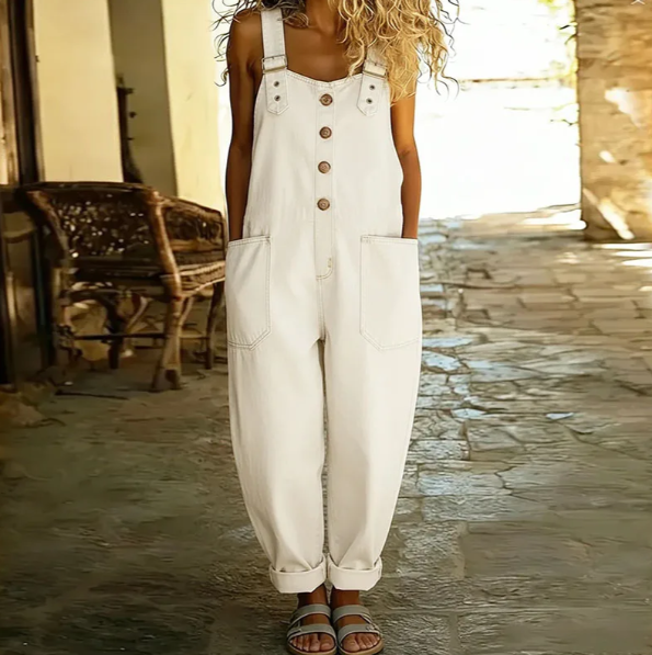 Sable Denim Overalls for Women | Soft Cotton Blend, Vintage Look 8