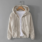 Lightweight Cotton-Linen Blend Hoodie with Breathable, Soft Texture