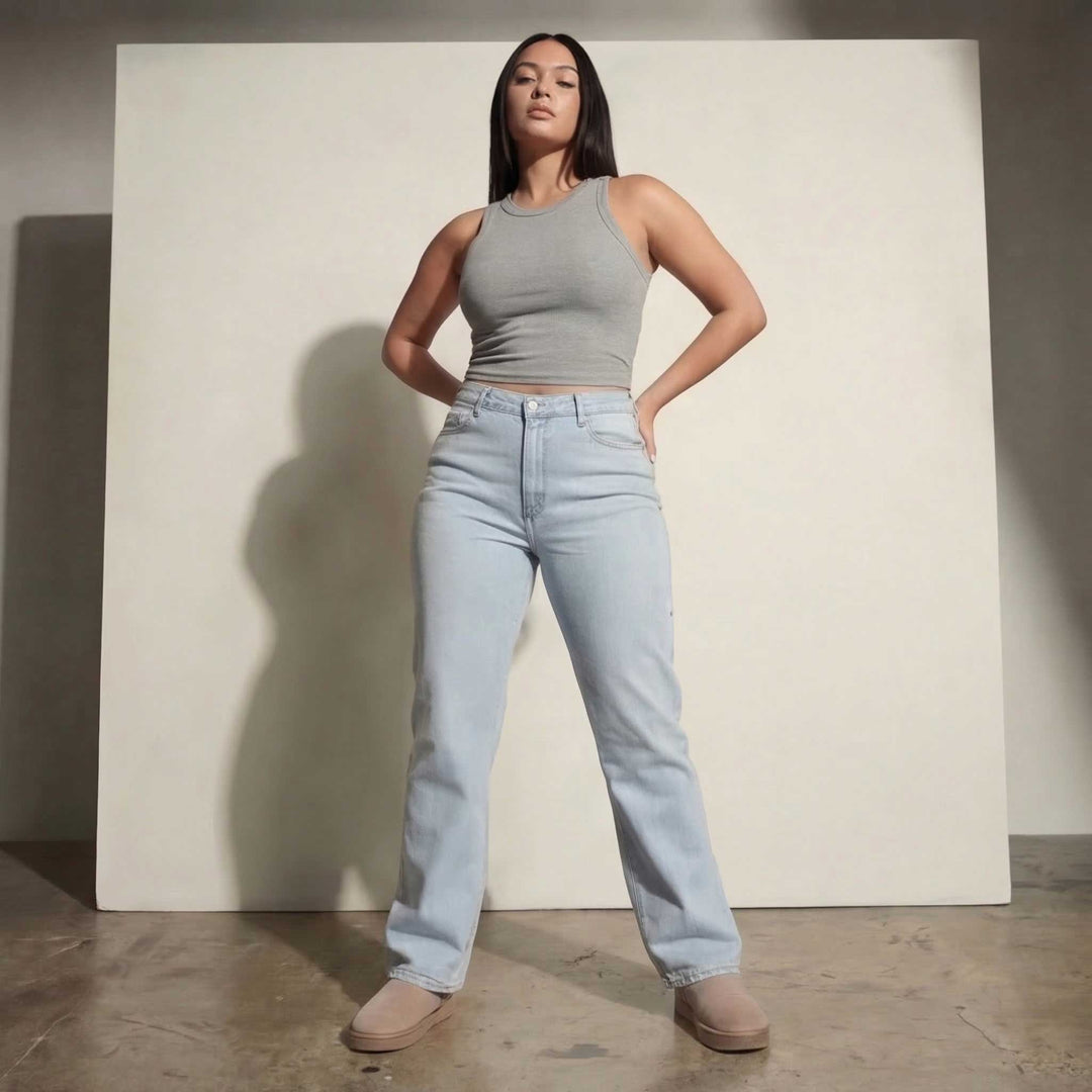 Sculpt Wide Leg Jeans | Mid Rise, Curve-Sculpt Technology, Black Denim 1