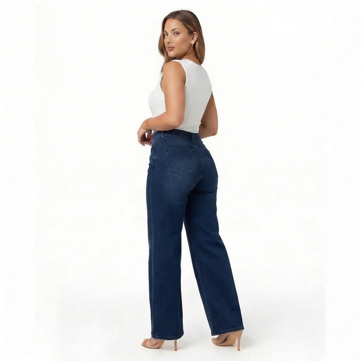 Sculpt Wide Leg Jeans | Mid Rise, Curve-Sculpt Technology, Black Denim 11