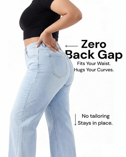 Sculpt Wide Leg Jeans | Mid Rise, Curve-Sculpt Technology, Black Denim 8