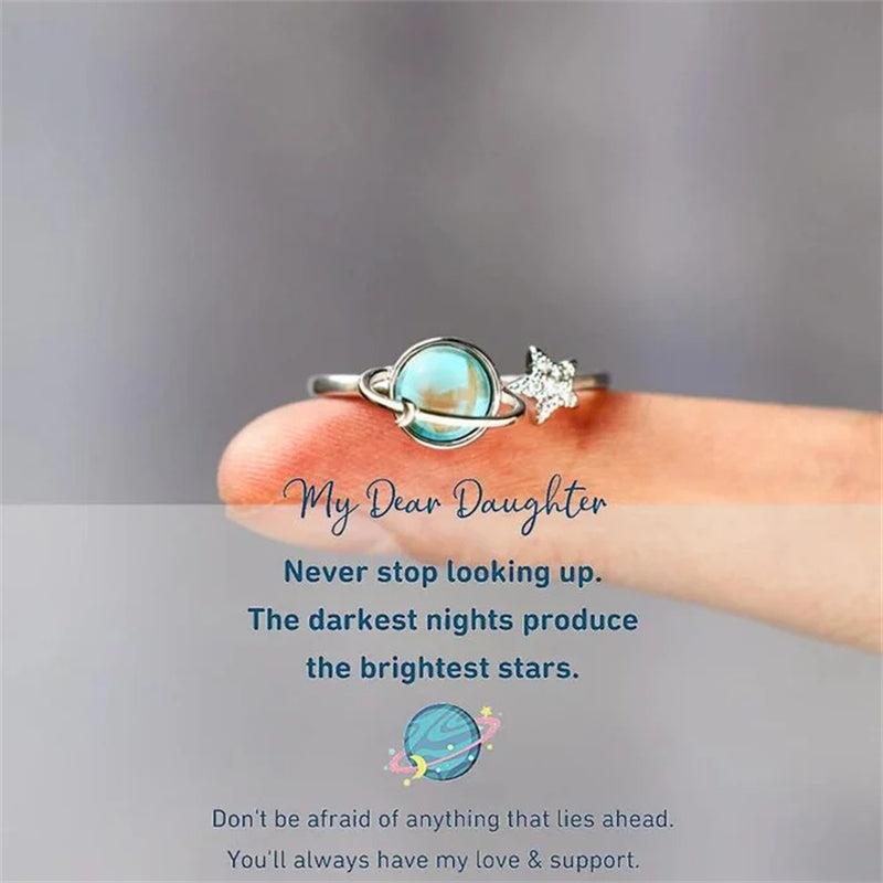 Stella Moon Ring | Adjustable Silver-Tone, Star and Moon Design 5