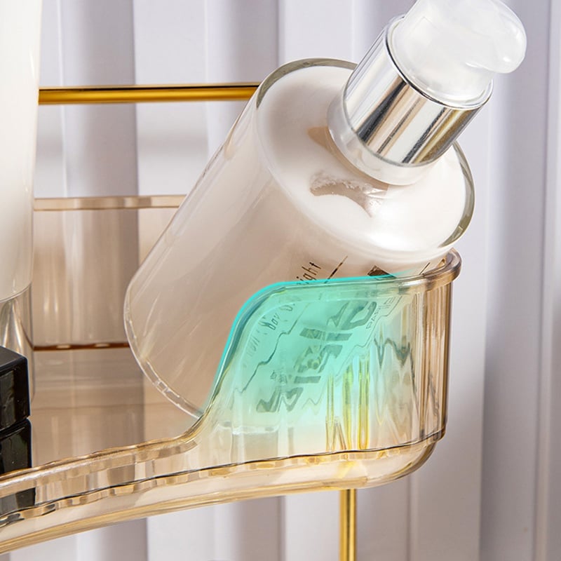 Tera Corner Cabinet Organizer | 3-Tier Transparent Design for Bathroom or Living Room 0