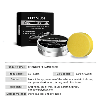 Titanium Ceramic Wax Cream | 9H Nano-Ceramic Protection, Deep Wet-Look Shine 7